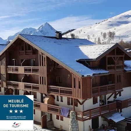 T2 Meuble Tourisme 3 Etoiles, Pied Des Pistes-Parking Prive Avec Balcon Et Superbe Vue Apartment Les Deux Alpes Bagian luar foto