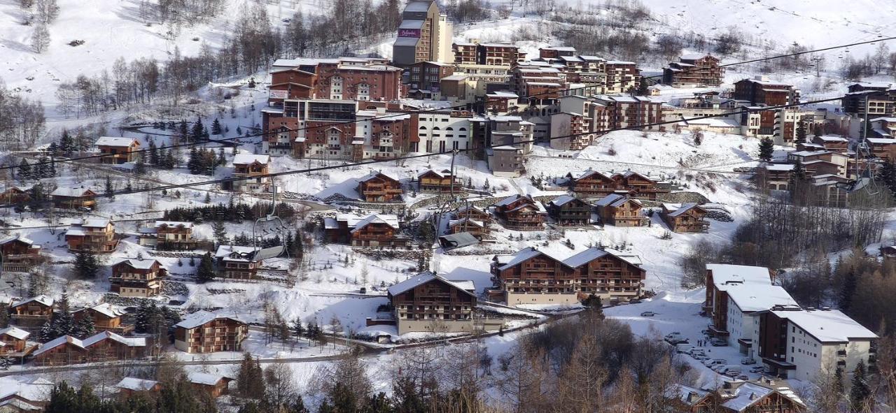 T2 Meuble Tourisme 3 Etoiles, Pied Des Pistes-Parking Prive Avec Balcon Et Superbe Vue Apartment Les Deux Alpes Bagian luar foto
